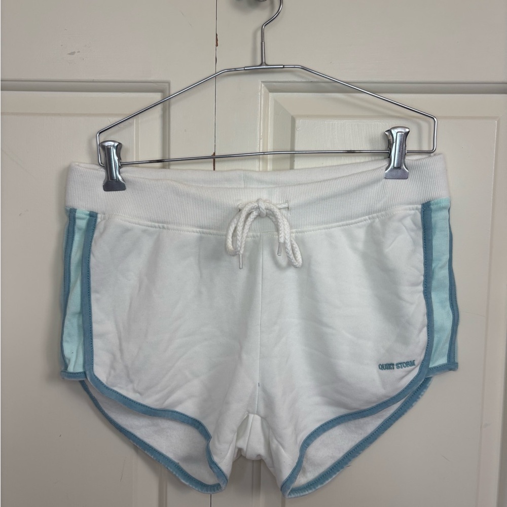 Quiet Storm White and Blue Women Shorts